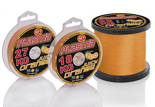 WFT KG Plasma Round 150m geflochtene Schnur 0,08mm-0,36mm, Durchmesser:0.26mm, Farbe:Orange