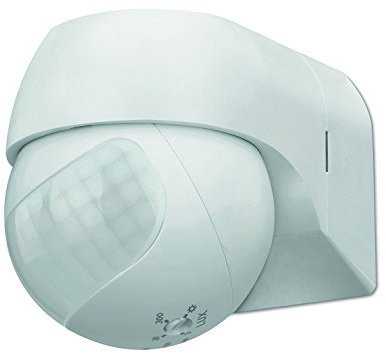 Sonero Infrarot-Bewegungsmelder - Innen- / Außenmontage, schwenkbar, Schutzklasse: IP44, 180Degree / 12m Arbeitsfeld, weiß X-IMS080 1er Set