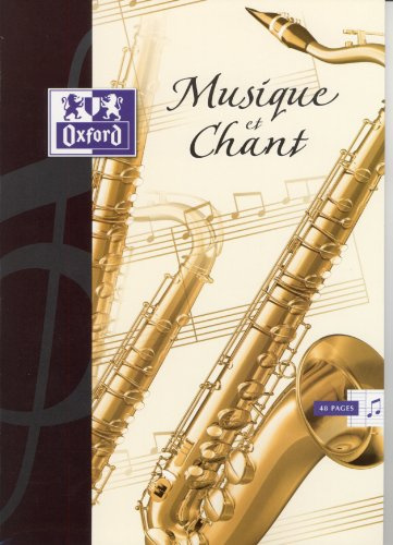 Oxford 100101475 Scolaire Schulheft, genäht, Musik und Gesang, 240 x 320 cm, 48 Seiten, 90 g