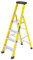 TB Davies 1236-004 Trade Electrician Platform Step Ladders, 4 Tread, Platform Height 1.0m, GRP Fibreglass, Built-in Tool Tray, 150kg Work Load, EN131
