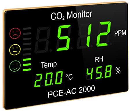 CO2 Messgerät PCE Instruments PCE-AC 2000 Temperatur, Luftfeuchtigkeit, CO2