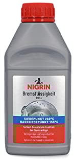 NIGRIN Bremsflüssigkeit DOT4, Hochleistungsformel, Siedepunkt 260°C, optimiert Bremsdruckkontrolle, 500 ml