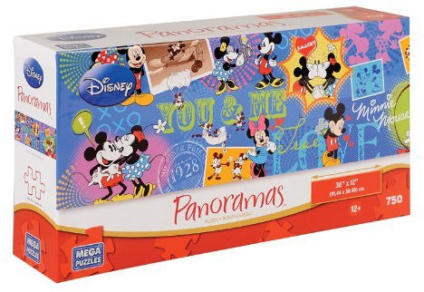 DISNEY Panoramas MICKEY AND MINNIE 750 Piece Puzzle MADE IN USA PUZZLE