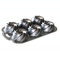 Nordic Ware 88037 Heritage Bundtlette Cast Aluminium Bundt Tin, Makes 6 Mini Cakes with Swirled Pattern, Made in The USA, Colour: Silver, 4 Cups, Metallic