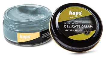 Kaps Crème Délicate – Crème De Cirage Cuir Naturel Et Synthé – Soin Chaussures Professionnel – Soin Intensif Du Cuir Et Nourrissant– Pot Verre 50ml – Plusieurs Couleurs (164 - Pastel Bleu)