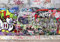 wandmotiv24 Fototapete Abstrakt Graffiti 3, XXL 400 x 280 cm - 8 Teile, Wanddeko, Wandbild, Wandtapete, Streetart, Vintage, Muster M0027