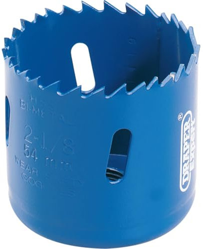 Draper 41082 Expert HSS Bi-Metal Holesaw Blade, 54mm, Blue
