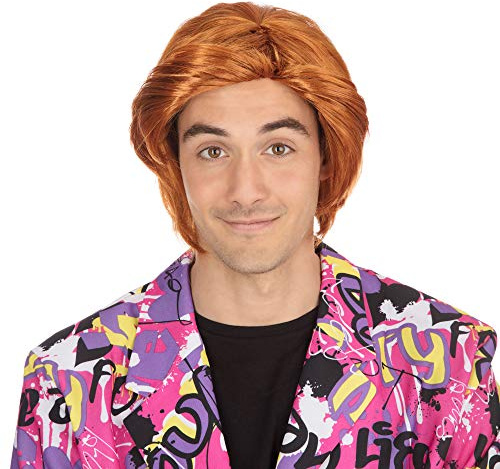 Stylish Tony Ginger Wig (1 Pc.) - Perfect Accessory for Cosplay, Music Festivals, 1970s-Themed Events, Parties, & More Halloween