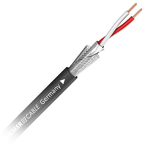 SOMMER CABLE SC GOBLIN OFC 2 x 0,14mm² geschirmt Mikrofonkabel Patchkabel Meterware (schwarz) - 200-0351
