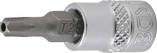 BGS 2360 | Douille à embouts | 6,3 mm (1/4) | profil T (pour Torx) avec perçage T25