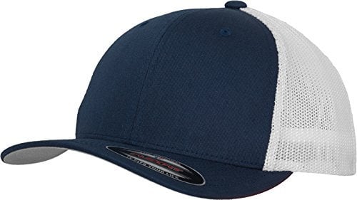 Flexfit Mesh Trucker Cap 2-Tone - Unisex Baseballcap für Damen und Herren, Farbe Navy/White, L/XL