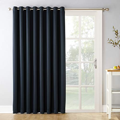 Sun Zero Easton Extra-Wide Blackout Grommet Sliding Patio Door Curtain Panel, 100 x 84