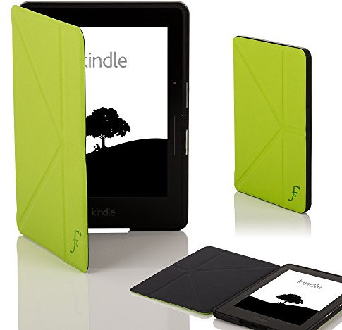 Forefront Cases Étui pour Amazon Kindle Voyage (2014 Modèle) - Vert - Mince, Léger et Protection Étui, Automatique Veille/Réveil Coque pour Kindle Voyage (Origami Stand Design)
