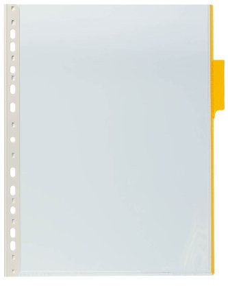 Durable 560704 Function Panel Plaque Pochette Pvc pour Document A4 avec Onglet Coloris Jaune Lot de 5