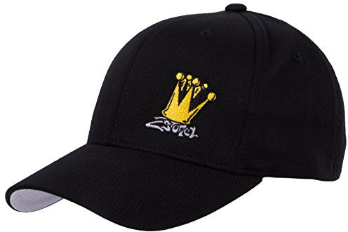 2Stoned Flexfit Baseball Cap Classic Schwarz mit Stick Crown Größe S/M (56cm - 58cm) für Damen, Herren und Jugendliche