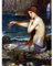 Wee Blue Coo John William Waterhouse Mermaid Old Master Painting Art Print Poster Wall Decor Kunstdruck Poster Wand-Dekor-12X16 Zoll