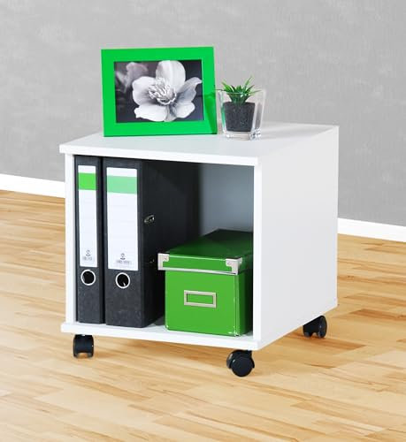 Rollcontainer Bürocontainer Nachtschrank weiß -6