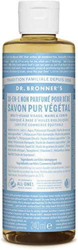 Dr. Bronner's Organic Baby Unscented Pure-Castile Liquid Soap, 473 ml
