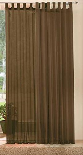 Gardine transparent Set,61175 Braun 245x140, 611752