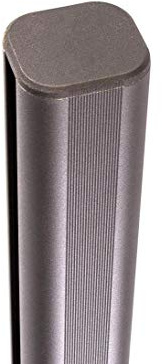 bambus-discount.com WPC System Zaunpfosten Alu Steckpfosten 150cm anthrazit 7x7 cm zum Einbetonieren und Erdverbau inkl Pfostenkappe & Abschlussleiste