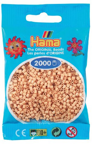 Hama Perlen 501-27 - Mini-Perlen, 2000 Stück beige