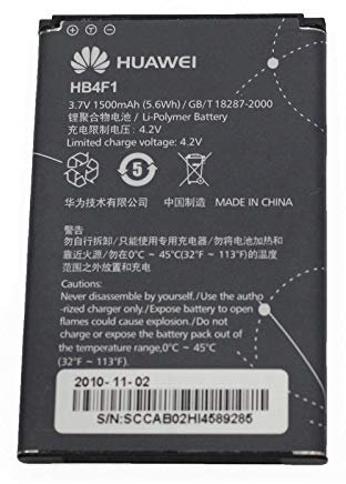 Huawei Technology Ltd - Genuine Original Huawei HB4F1 Battery For E586 E585 E5830 U8220 E5331