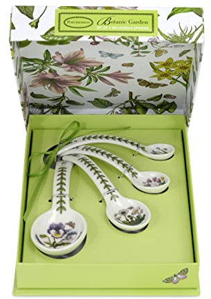 Portmeirion Home & Gifts 4-Piece Measuring Spoon, Porcelain, Multi-Colour, 4.6 x 6 x 2.25 cm