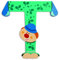 Janod 4504561 - Buchstaben Clown T