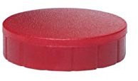 Magnet Maulsolid, Rundmagnet, bruchsicherer Kunststoff, 600 g Haftkraft, 24 x 8 mm, rot, 6162425