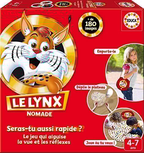 Educa - Le Lynx Nomade 108 Images | Jeu De Société | Renforce la Mémoire Visuelle et Les Réflexes | Jeux Famille et Enfants dès 4 Ans (16248)