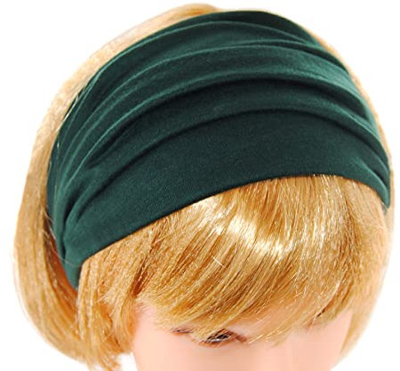 axy Haarband Yoga Stirnband Headband Hairband Wunderschön Damen Haarschmuck Sport Stirnbänder HB4 (Dunkelgrün, Extra breit)