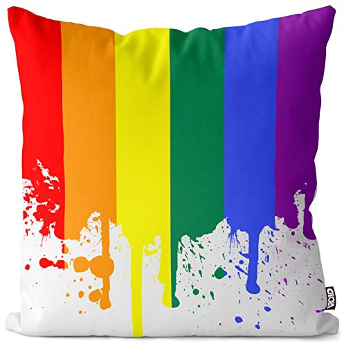 VOID Regenbogenflagge Kissenbezug Kissenhülle Outdoor Indoor Rainbow, Kissen Größe:80 x 80 cm