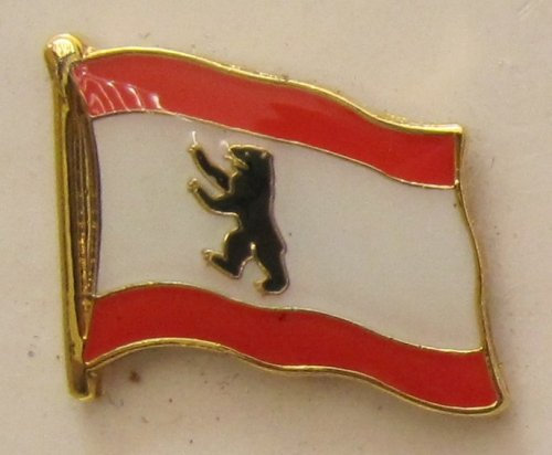 Pin Anstecker Flagge Fahne Berlin Bär Berliner Stadtflagge Flaggenpin Badge Button Flaggen Clip Anstecknadel