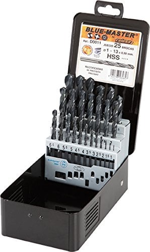 Celesa - Estuche metalico/a 25 brocas rectificada hss 1-13mm