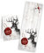 Logbuch-Verlag 25 Banderolen HIRSCH schwarz weiß rot 5 x 14,8 cm Aufkleber Weihnachten Geweih Geschenktüte Verpackung Paketaufkleber Deko