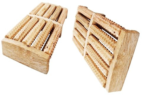 E-FAST Wooden Foot Feet Roller Wood Care Massage Reflexology Relax Relief Massager Spa by E-FAST