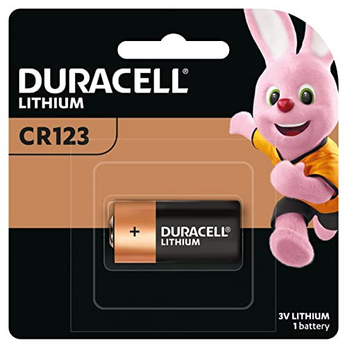 DURACELL CR123 (confezione da 1) al litio ad alta potenza da 3 V (CR123A / CR17345) – Lunga durata garantita – Pile per l’utilizzo in telecamere, torce, rilevatori di fumo