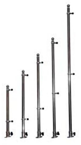 TAYLOR MADE PRODUCTS Bootsflaggenmast mit Charlevoix-Clips, 1,9 cm Durchmesser x 45,7 cm langer Stab, eloxiertes Aluminium, verstellbarer Bodenclip und O-Ring für Flaggen jeder Größe, Dock, Deck,