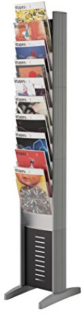 PaperFlow EPI Zeitschriftenständer, einseitig Boden Stehend 1-drawer silber
