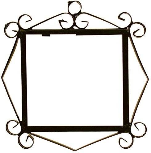 ART ESCUDELLERS IRON FRAME 2 TILES FLOR/MOSAICO MEDIANO 4.29” x 4.33” Black iron frame for easy wall hanging for tiles MOSAICO MEDIANO and FLOR MEDIANO designs