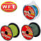 WFT KG Strong 600m 0,12mm 15kg, geflochtene Schnur, Meeresschnur, Angelschnur, Geflechtschnur, Farbe:Grün