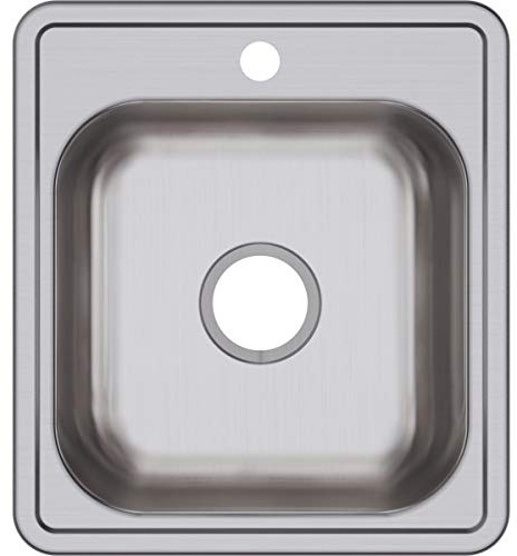 Dayton D117191 Single Bowl Top Mount Stainless Steel Bar Sink, 17 x 19