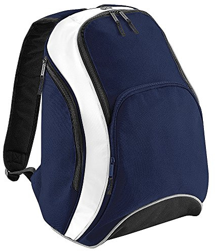 BagBase Bg571Brbk Teamwear Backpack Bright Royal/Black/White Bg571 - Bright Royal/Black/White, Medium (French Navy/White)