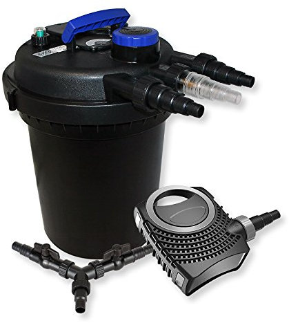 SunSun Set Filtro a pressione per laghetto 10000l Chiarificatore UVC 11W Pompa NEO8000 70W