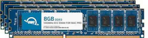 OWC owc1333d3 W8 m24 K 24go DDR3 1333MHz ECC Memory Module – 24 GB DDR3 1333MHz; PC/server Memory Modules (240-pin DIMM, 3 x 8 GB)
