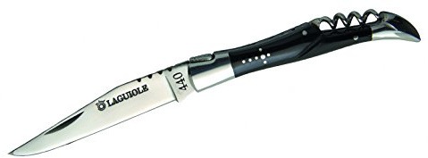 Baladéo Taschenmesser Laguiole Classic mit Korkenzieher, Horngriff, 1432610
