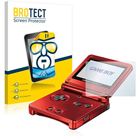 BROTECT (2 Stück Schutzfolie für Nintendo Gameboy Advance GBA SP Displayschutz Folie Made in Germany, Ultra-Klar