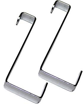Response Scotland Door Hooks Reversible Over Door & Cupboard - Set of 2 - Chrome Plated Steel