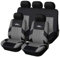 AutoYouth Autositzbezüge, Vordersitzbezüge, mit geteilter Autobank, für Damen, komplettes Set, Sitzschoner, Grau, 9 Teile