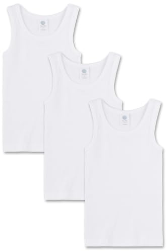 Sanetta Jungen 333735 Unterhemd, Weiß, 92 EU